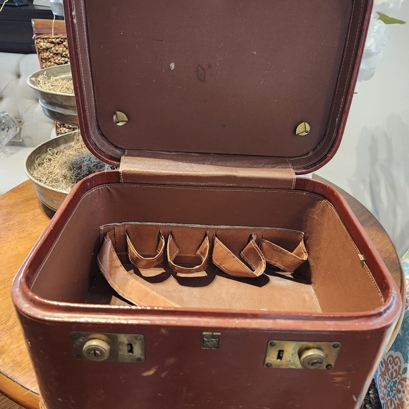 US Trunk Company leather train case, vintage - Picture 4 of 15